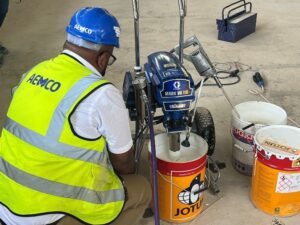 How to clean GRACO Mark VII paint sprayer