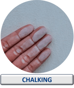 Chalking on Graco-coated surface.