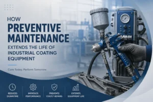 Preventive maintenance of industrial coating equipment to extend equipment life
