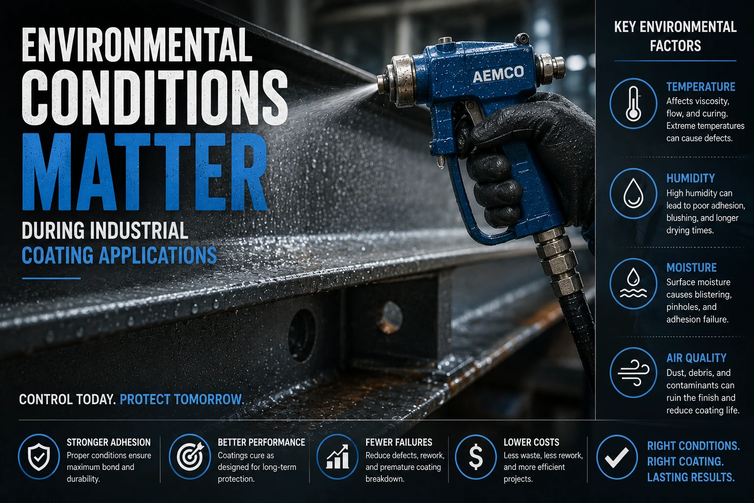 Environmental conditions affecting industrial coating applications